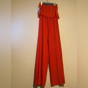 Love Poem Women’s Chic Strapless Red Jumpsuit Size M